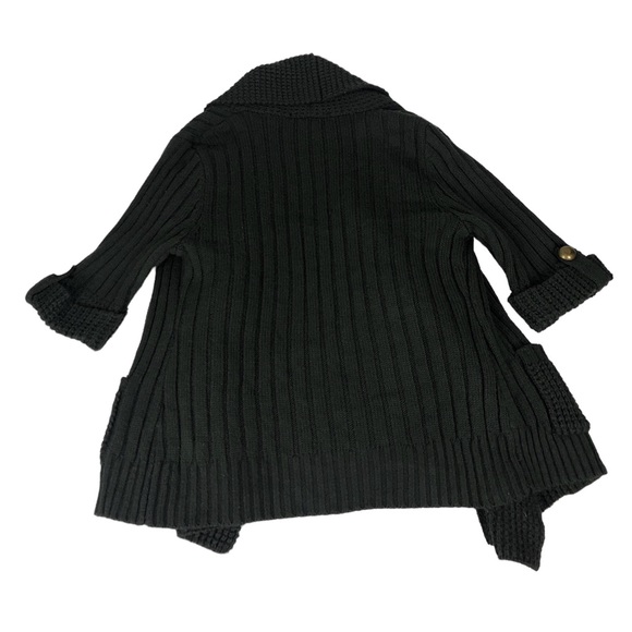 SWEATER - Women's Love By Design Black Ribbed Waffle Knit Sweater. Size XL - Picture 15 of 16